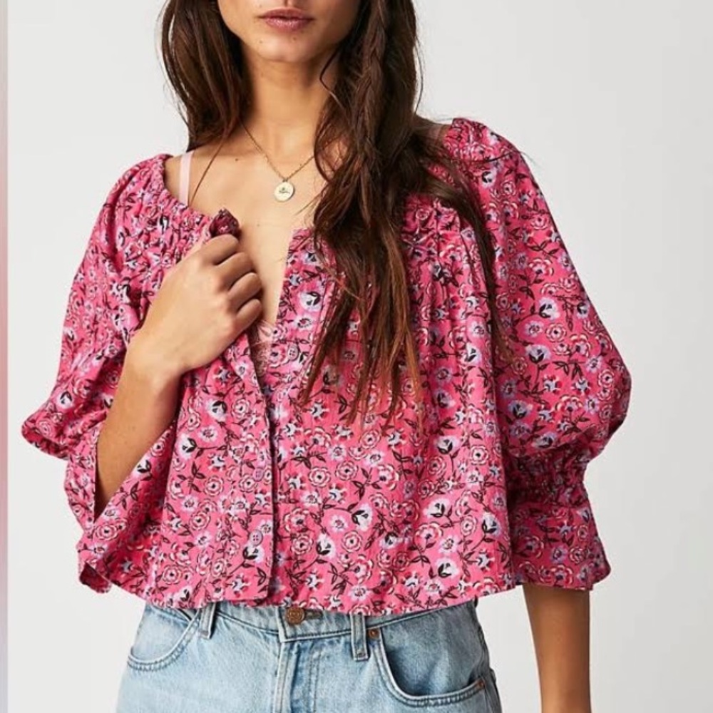 NWOT James smock top by Free People in size Large